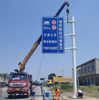 河南双悬臂标志杆、交通标志杆制作、门架立柱加工厂家